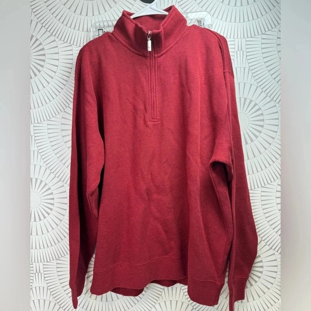ORVIS Men’s Quarter Zip Men’s Long Sleeve Shirt Red Size Large